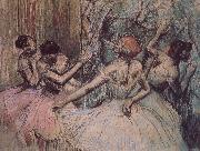 Dance behind the curtain Edgar Degas